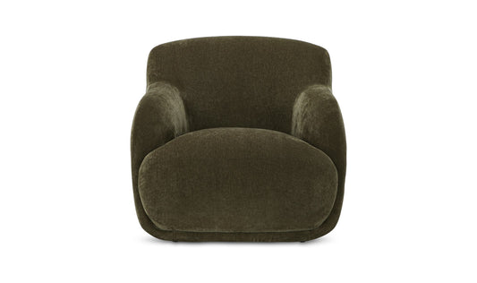 35" Cedar Green Upholstered Lounge Chair