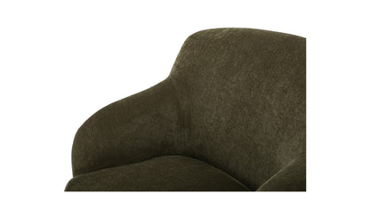 35" Cedar Green Upholstered Lounge Chair