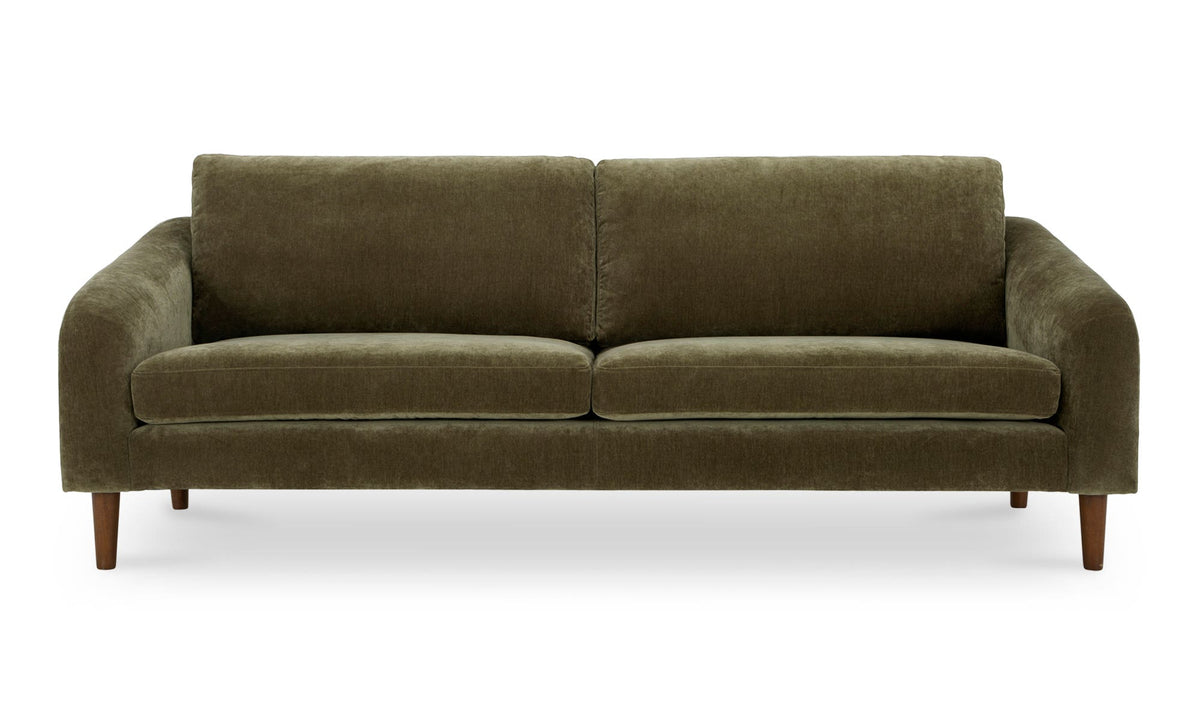 86.6" Cedar Green Upholstered Sofa