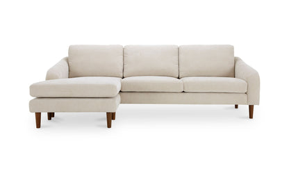 98" Oatmeal Upholstered Sectional