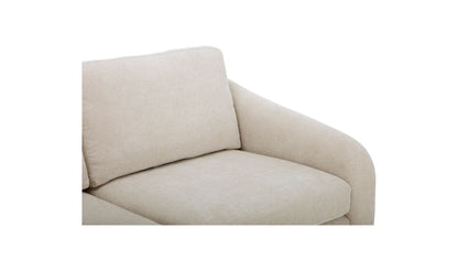 98" Oatmeal Upholstered Sectional