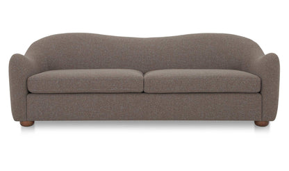 89.8" Brown Upholstered Sofa