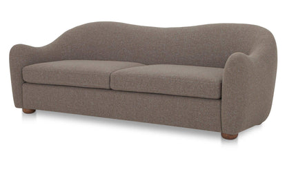 89.8" Brown Upholstered Sofa