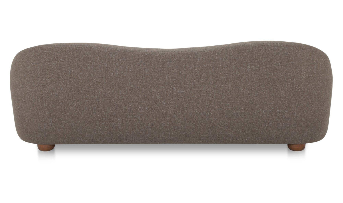 89.8" Brown Upholstered Sofa