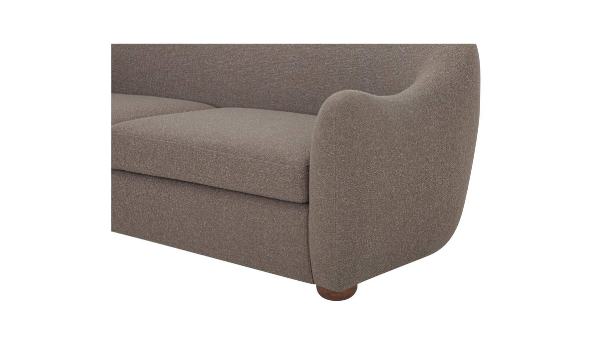 89.8" Brown Upholstered Sofa