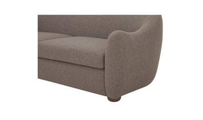 89.8" Brown Upholstered Sofa