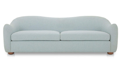 89.8" Light Blue Upholstered Sofa