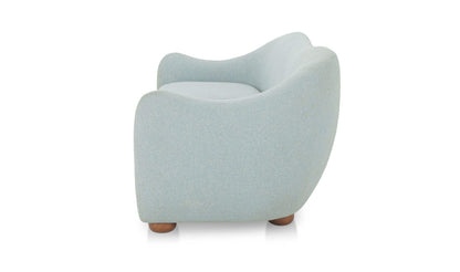 89.8" Light Blue Upholstered Sofa