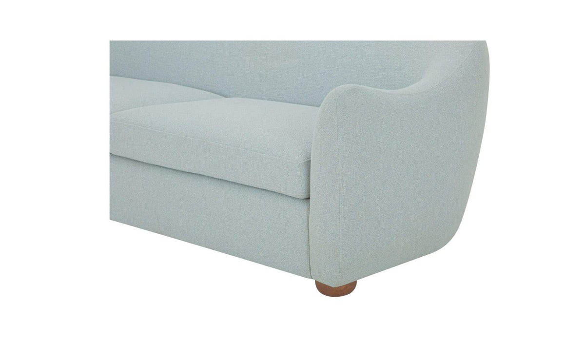 89.8" Light Blue Upholstered Sofa