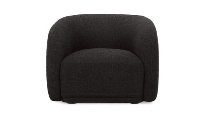 37" Black Boucle Accent Chair