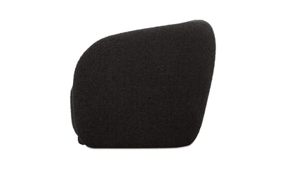 37" Black Boucle Accent Chair