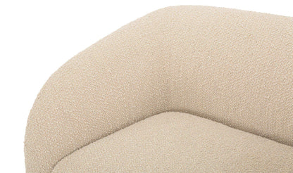 92" Beige Boucle Sofa