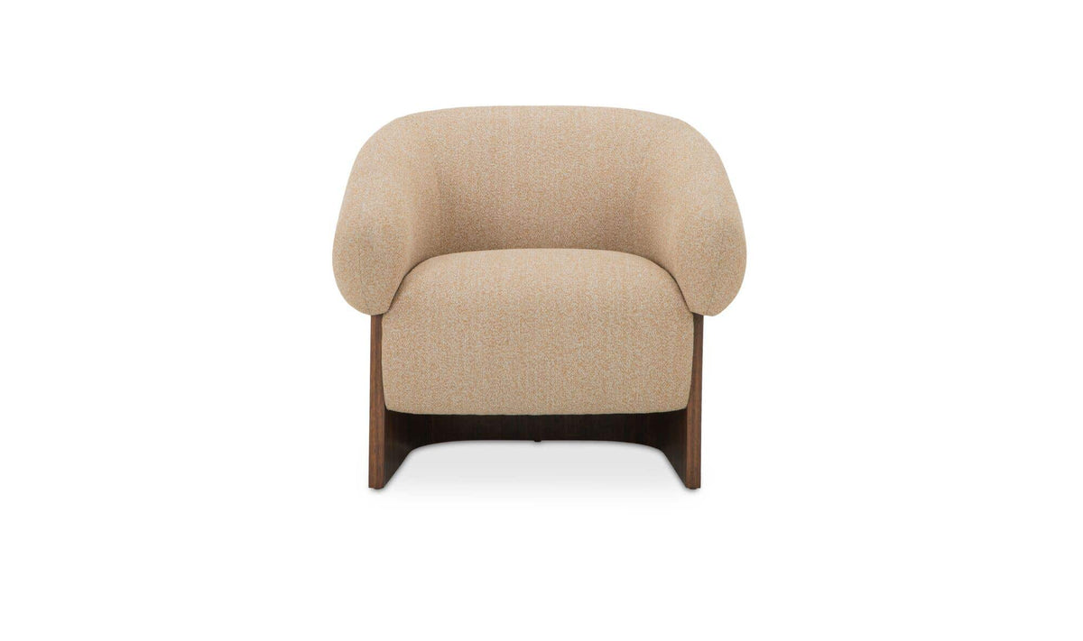 33.27" Flecked Tan Upholstered Accent Chair