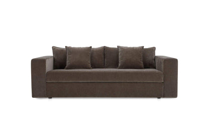 87.8" Warm Charcoal Upholstered Sleeper Sofa