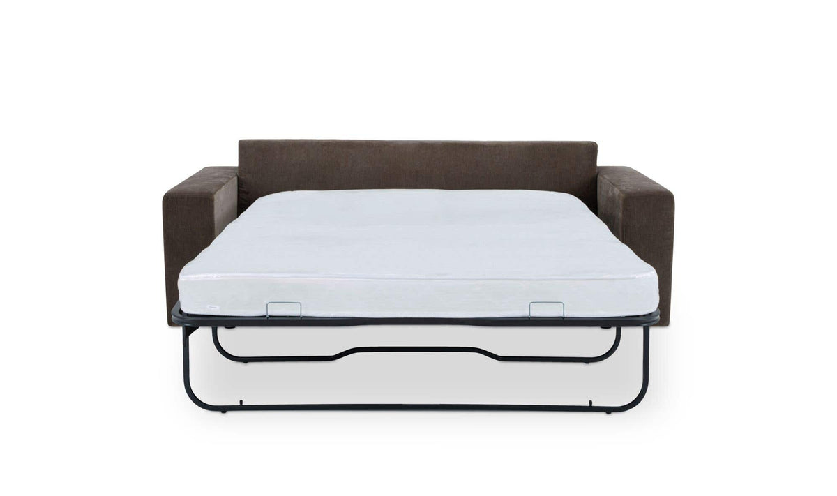 87.8" Warm Charcoal Upholstered Sleeper Sofa