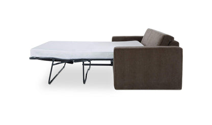 87.8" Warm Charcoal Upholstered Sleeper Sofa