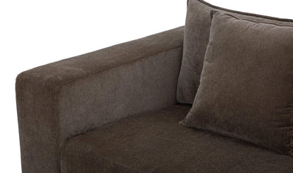 87.8" Warm Charcoal Upholstered Sleeper Sofa
