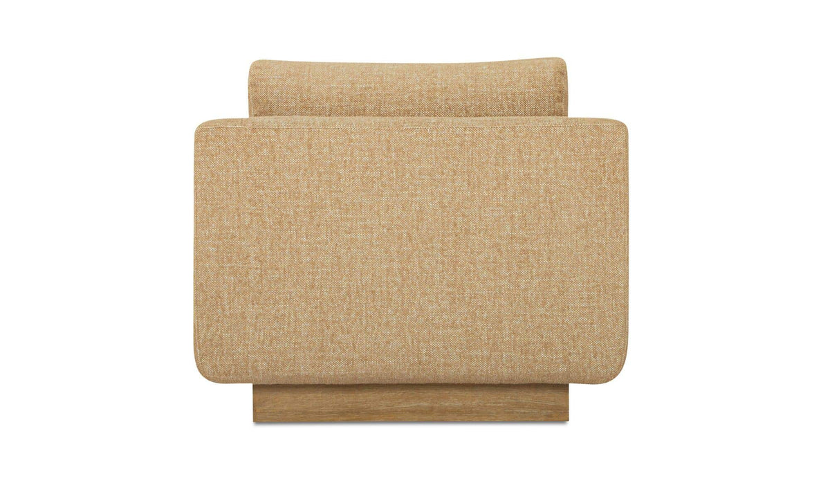 38" Ochre Upholstered Lounge Chair