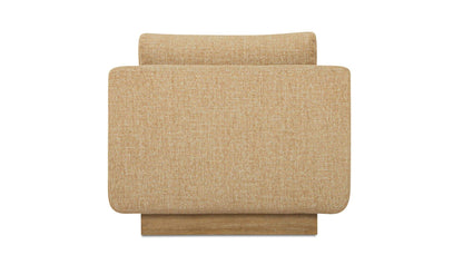 38" Ochre Upholstered Lounge Chair