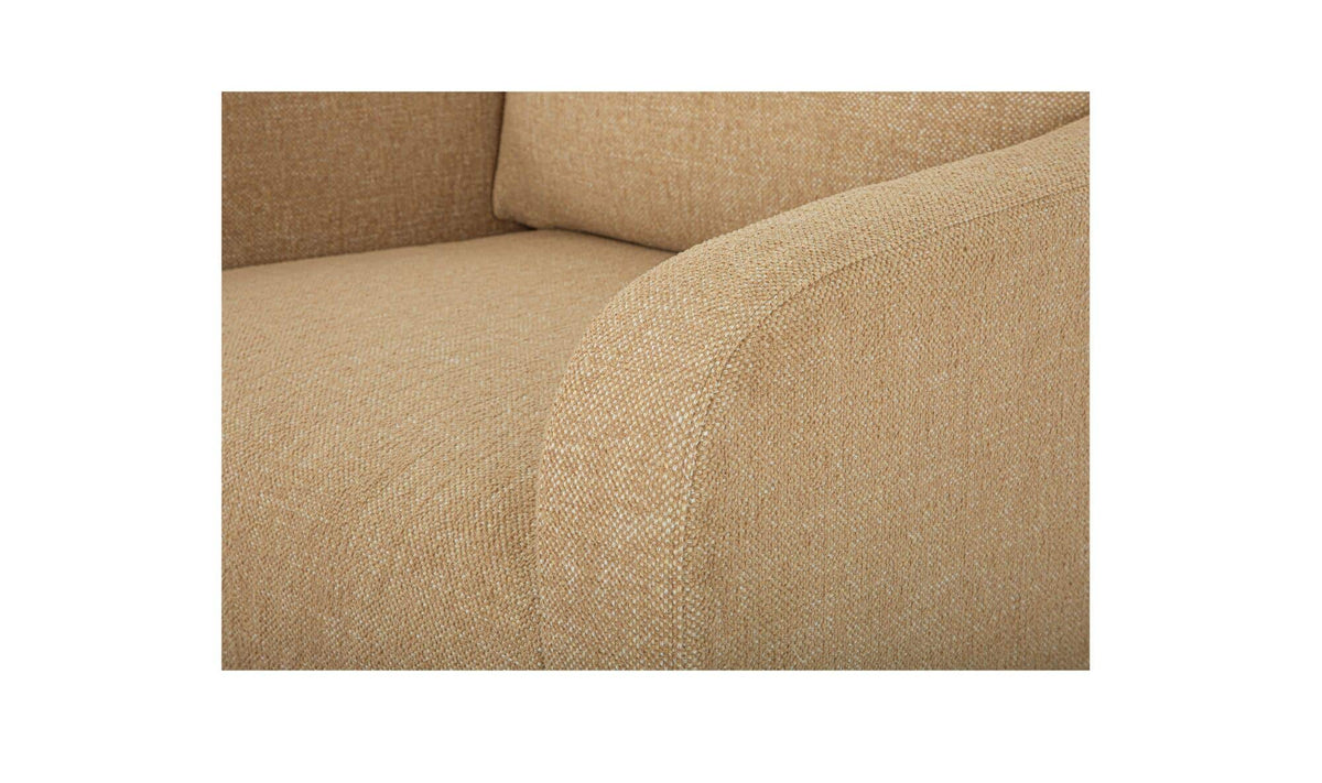 38" Ochre Upholstered Lounge Chair
