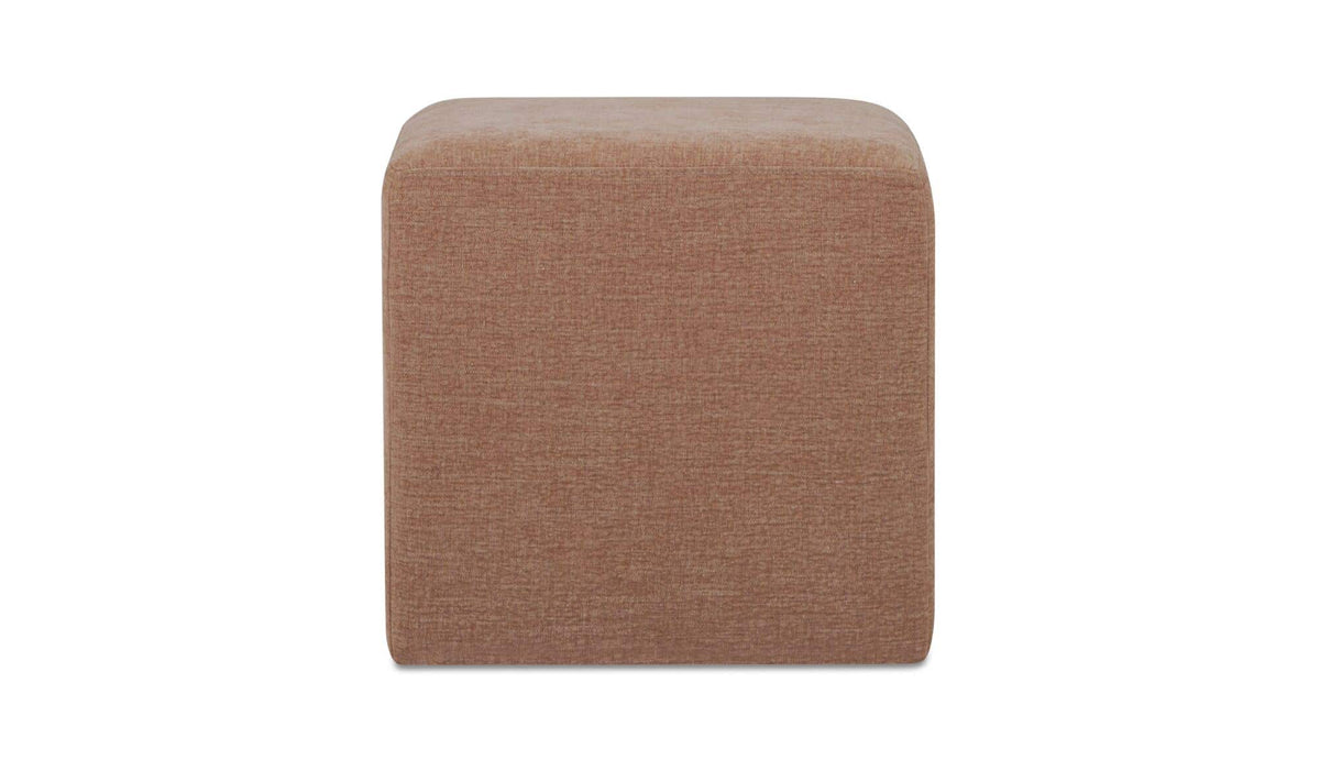18" Washed Pink Wood Stool
