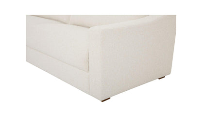 130.5" Flecked Oat Upholstered Left Facing Sectional