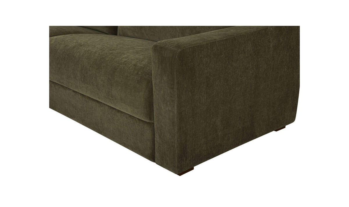 130.5" Cedar Green Upholstered Left Facing Sectional