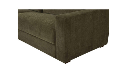 130.5" Cedar Green Upholstered Left Facing Sectional