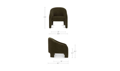 29.5" Cedar Green Upholstered Accent Chair