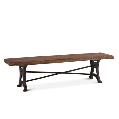 90" Raw Walnut Acacia Wood Bench