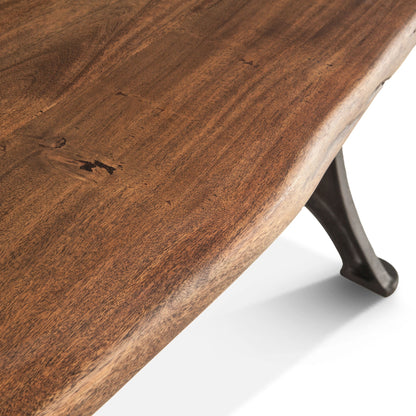 72" Raw Walnut Acacia Wood Gathering Table