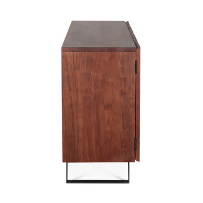 68" Raw Walnut Acacia Wood Sideboard