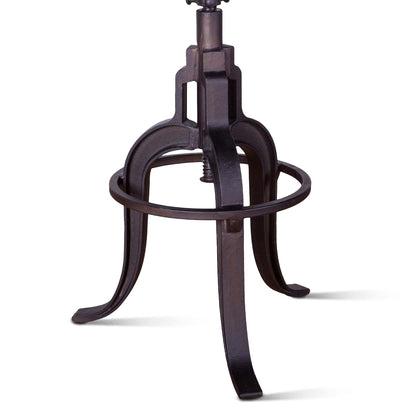 14" Raw Walnut Adjustable Stool
