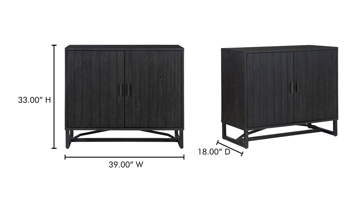 39" Black Stainless Steel Cabinet
