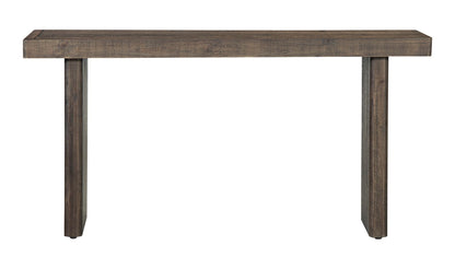 60" Aged Brown Console Table