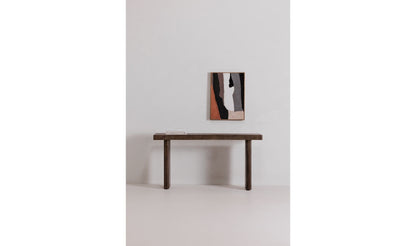 60" Aged Brown Console Table