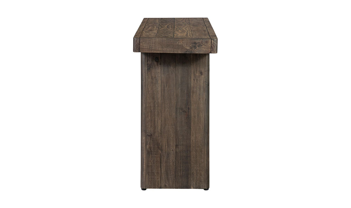 60" Aged Brown Console Table