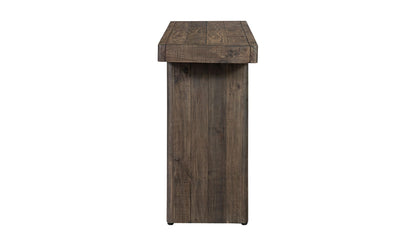 60" Aged Brown Console Table