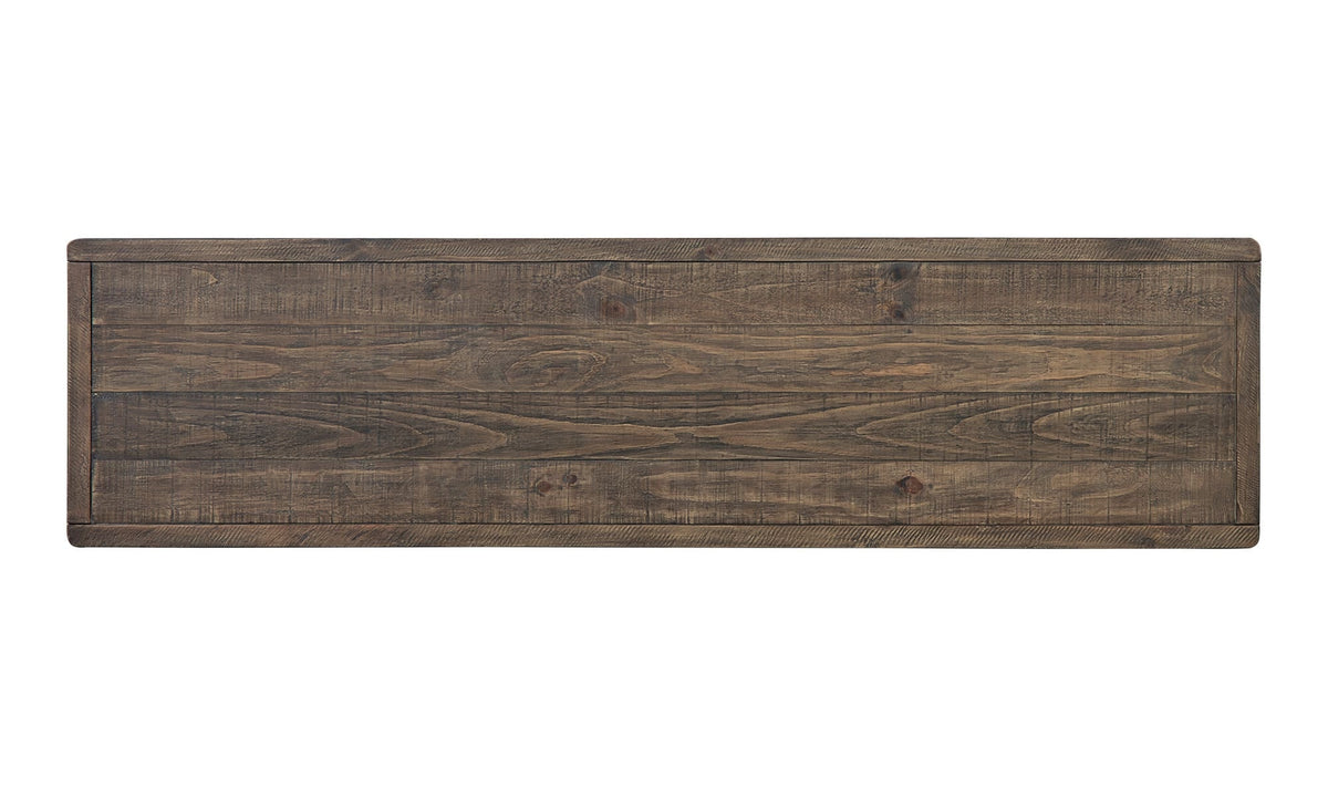 60" Aged Brown Console Table