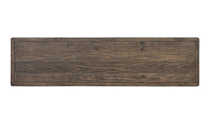 60" Aged Brown Console Table