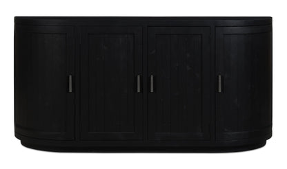 71" Black Wood Sideboard