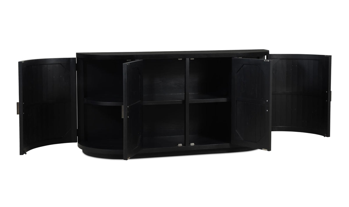 71" Black Wood Sideboard