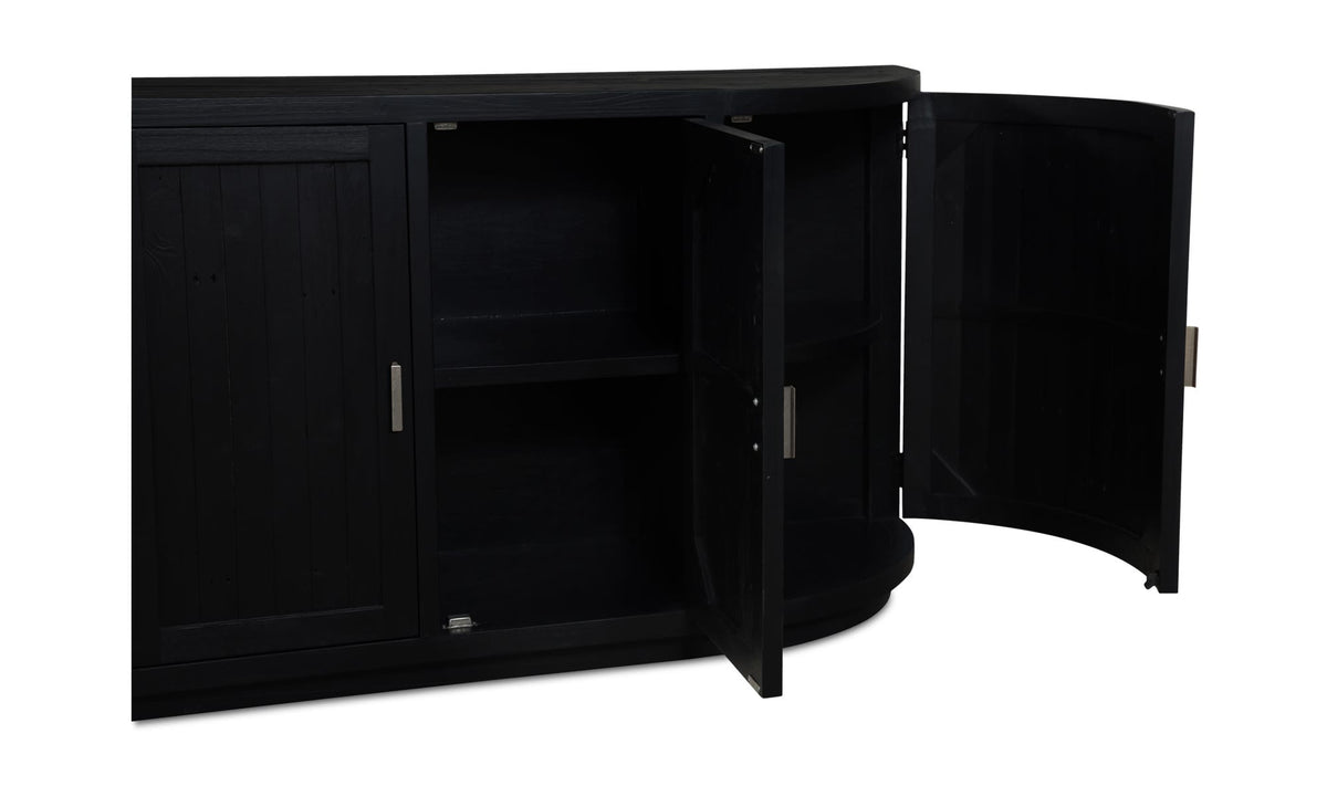 71" Black Wood Sideboard