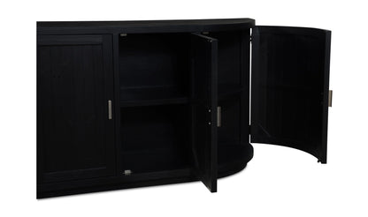 71" Black Wood Sideboard