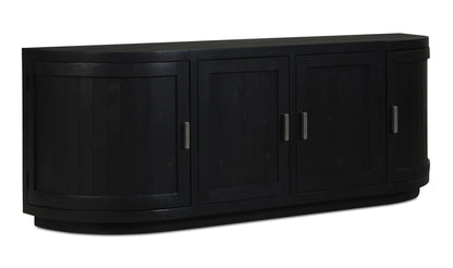 70.9" Black Wood Cabinet