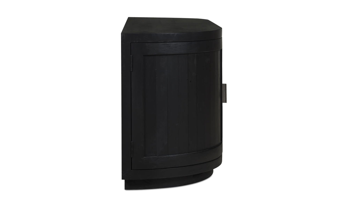 70.9" Black Wood Cabinet
