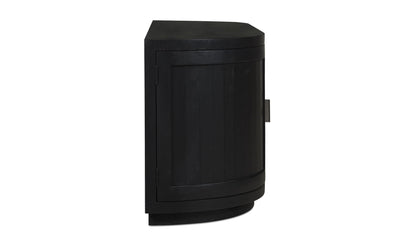 70.9" Black Wood Cabinet