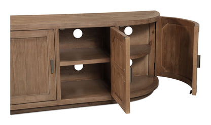 70.9" Natural Wood Cabinet