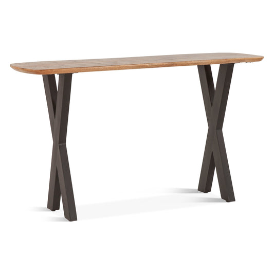 52" Natural Mango Wood Console Table
