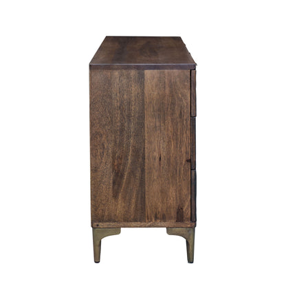 60" Two-Tone Carved Wood Dresser